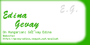 edina gevay business card